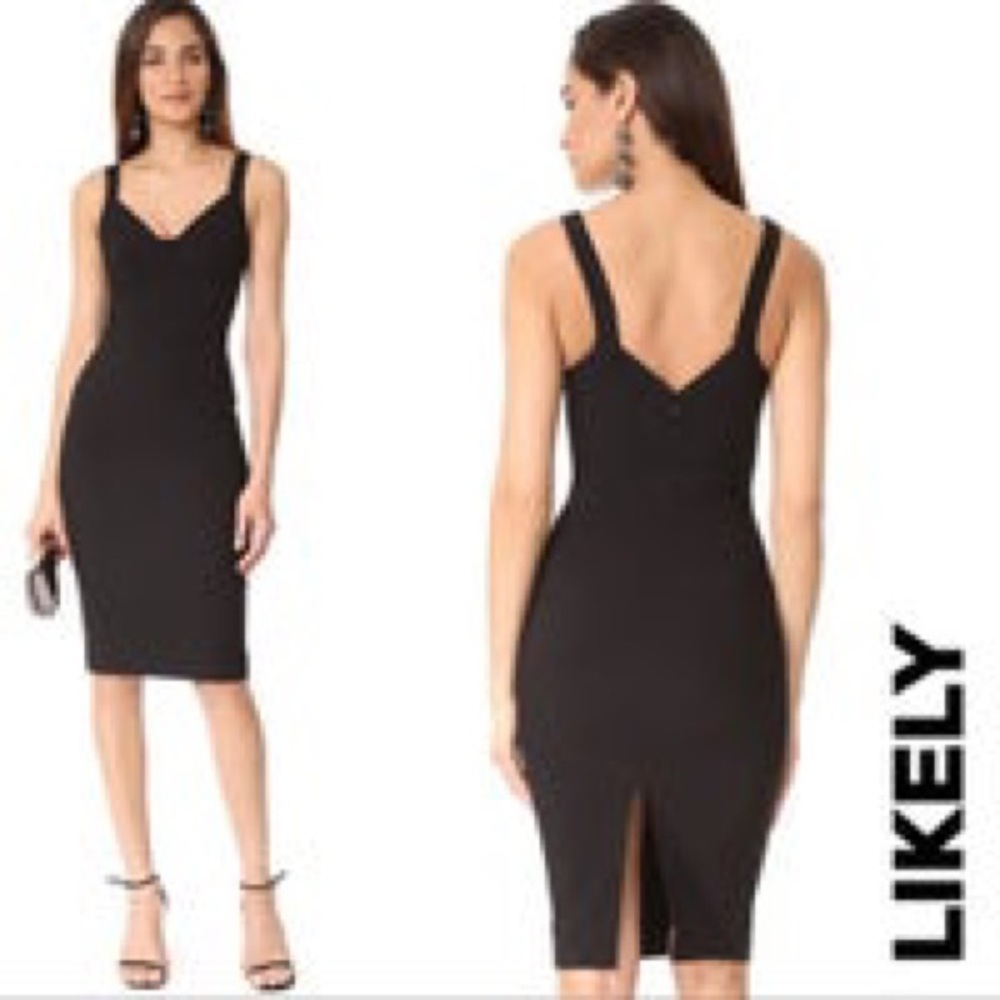 New Likely Agoura Little Black Bodycon Dress Size 6